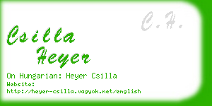 csilla heyer business card